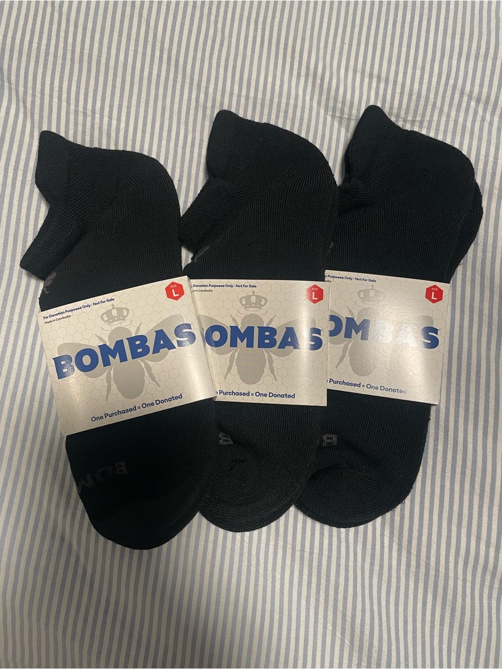 Bombas Black Low-Cut Athletic No-Show Socks - Pack of 3